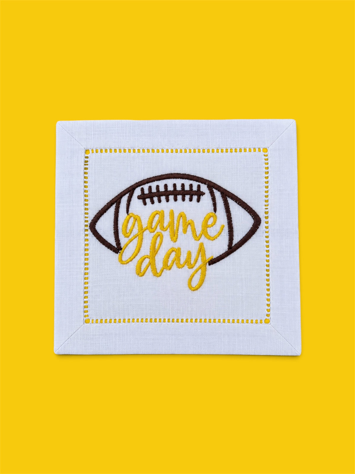 Embroidered Game Day Cocktail Napkin
