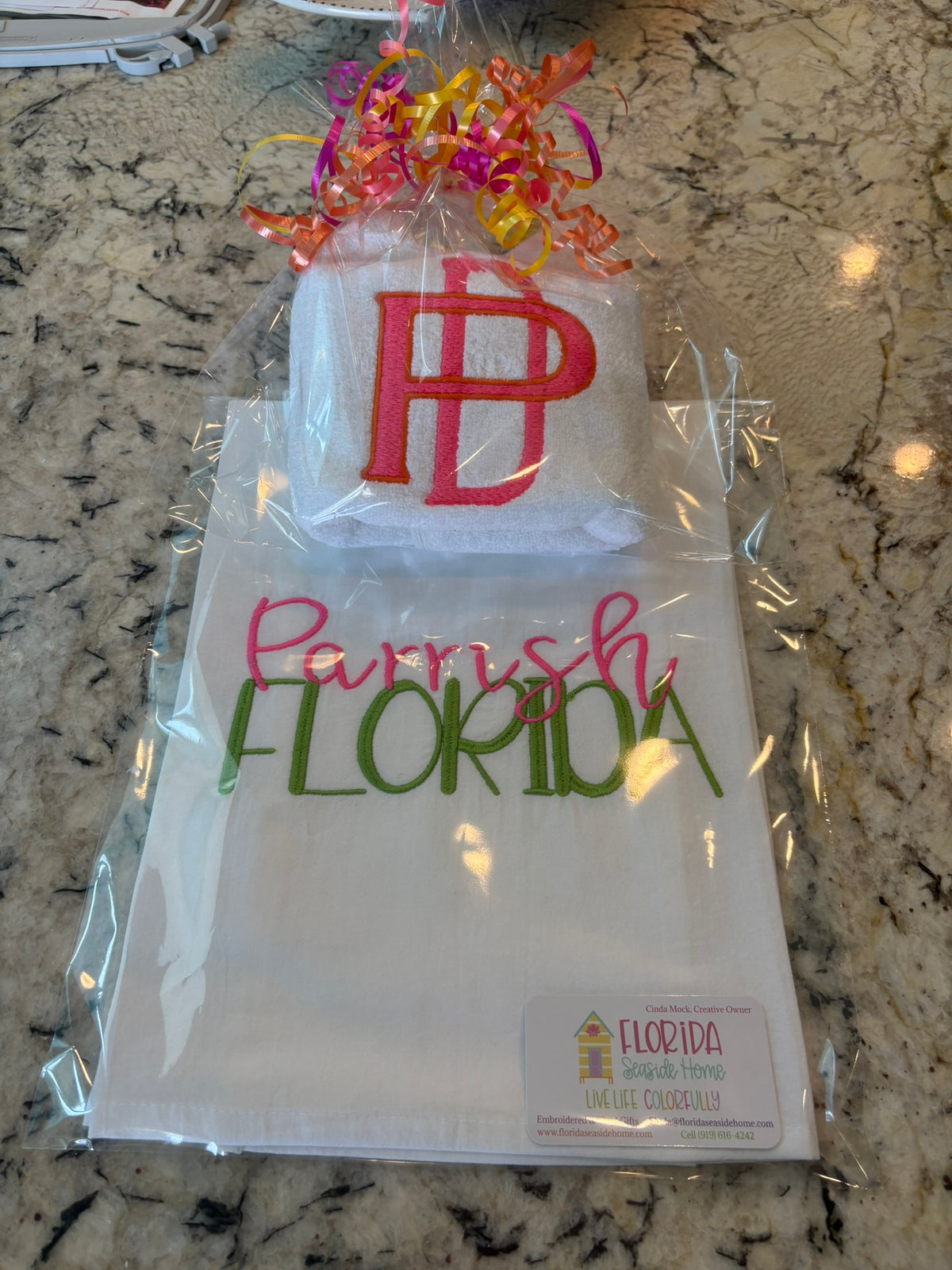 Colorful gift wrapping detail