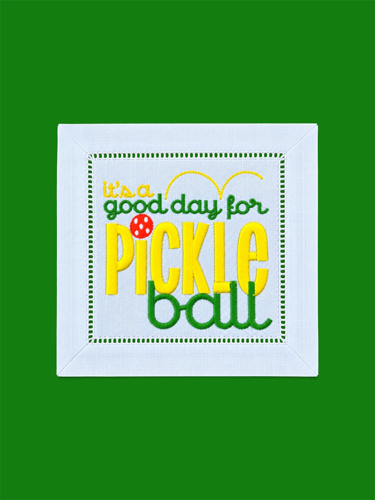 Pickleball Linen Cocktail Napkin