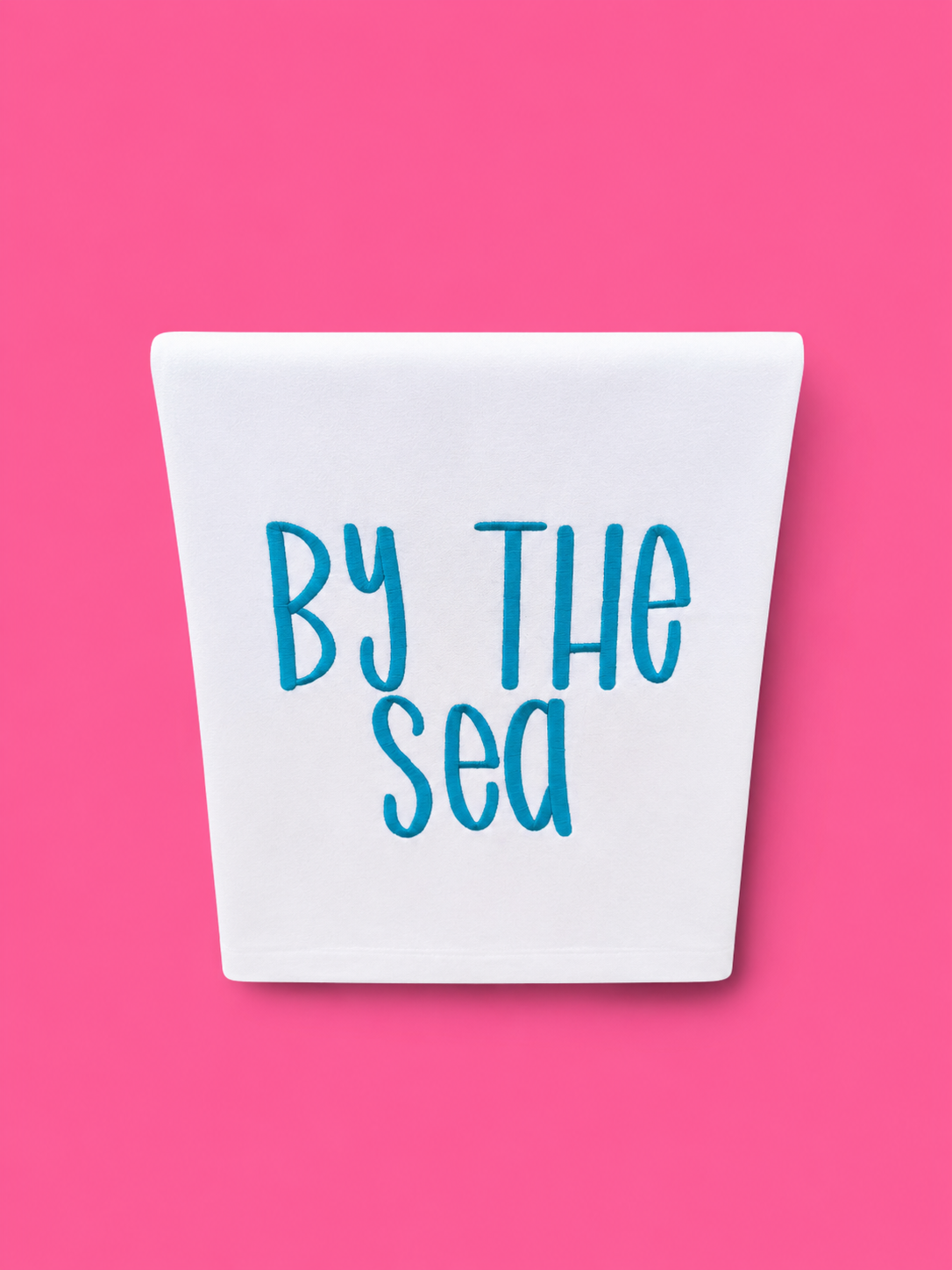 Embroidered By the Sea Tea Towel