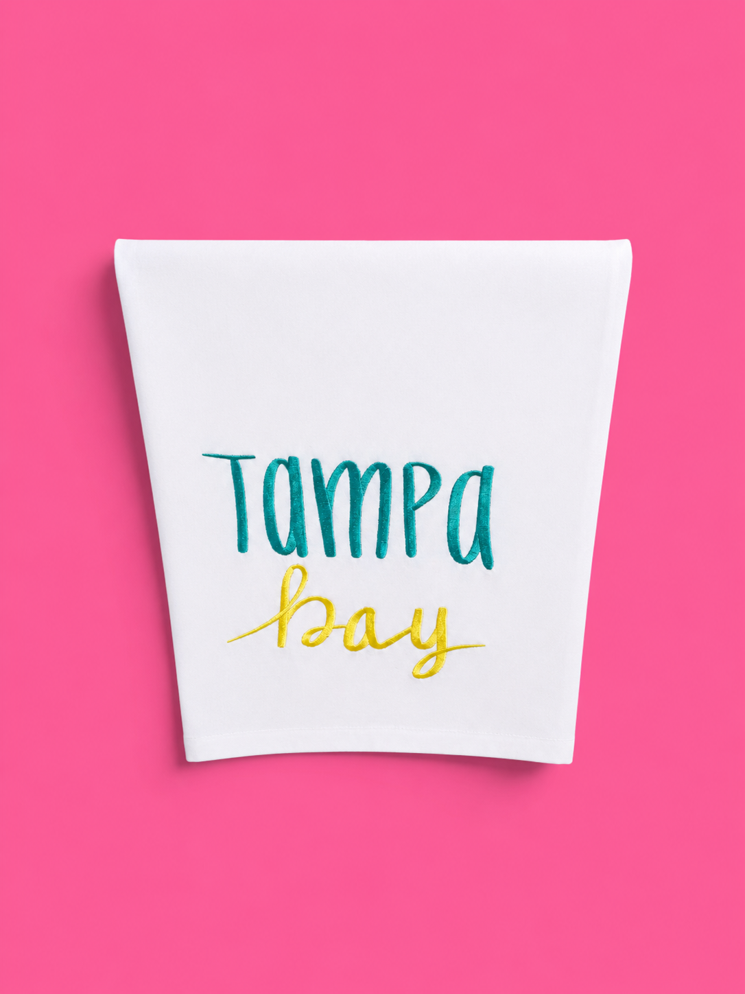 Embroidered Tampa Bay Tea Towel